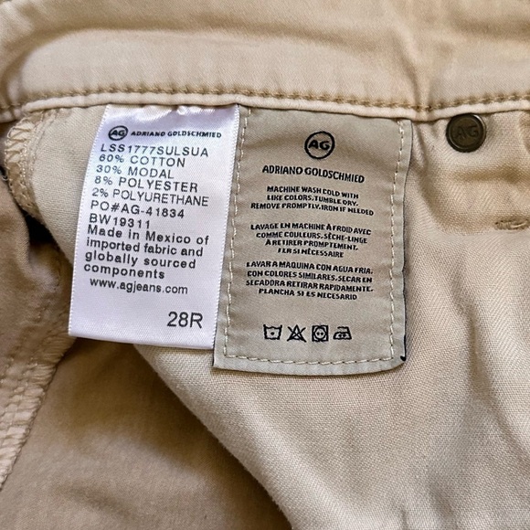 Adriano Goldschmied The Farrah Skinny Ankle High Rise Beige Cream Stretchy Flaws - Picture 3 of 8